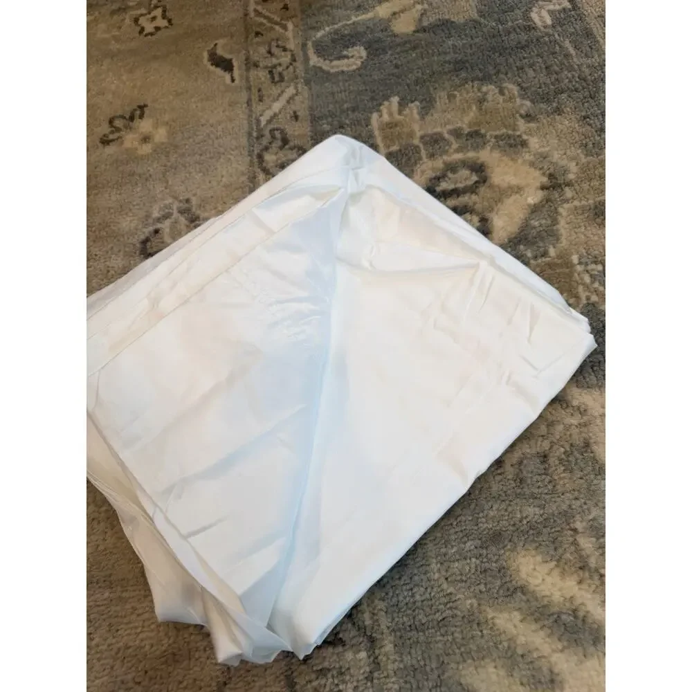 Nordstrom 100% Organic Cotton 400 Thread Count White Flat Sheet Twin NEW